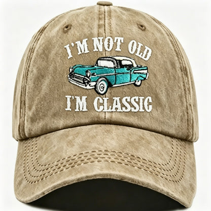 Retro Baseball Cap With Curved Brim Featuring Embroidery And UV Protection In Cotton Material