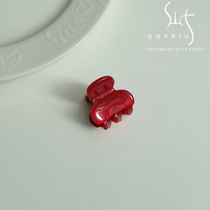 French Style Bow Tie Hair Claws For Women In Red, Made Of Acetic Acid Sheets, Perfect For Summer Hairpin
