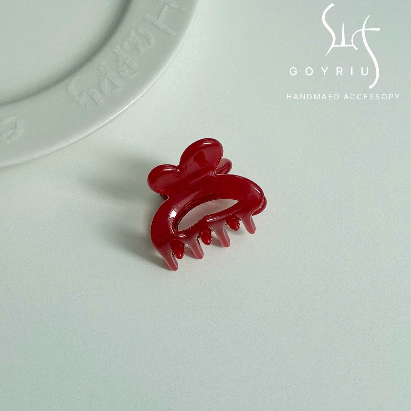 French Style Bow Tie Hair Claws For Women In Red, Made Of Acetic Acid Sheets, Perfect For Summer Hairpin