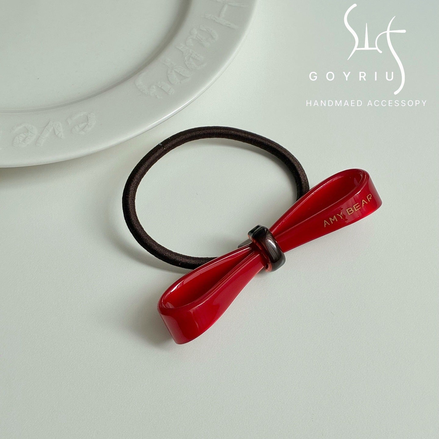 French Style Bow Tie Hair Claws For Women In Red, Made Of Acetic Acid Sheets, Perfect For Summer Hairpin