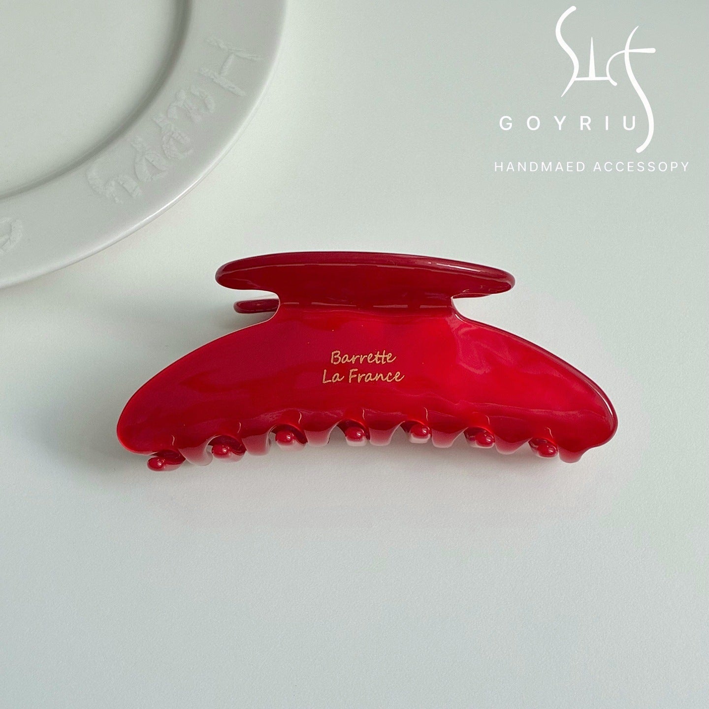 French Style Bow Tie Hair Claws For Women In Red, Made Of Acetic Acid Sheets, Perfect For Summer Hairpin