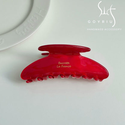 French Style Bow Tie Hair Claws For Women In Red, Made Of Acetic Acid Sheets, Perfect For Summer Hairpin