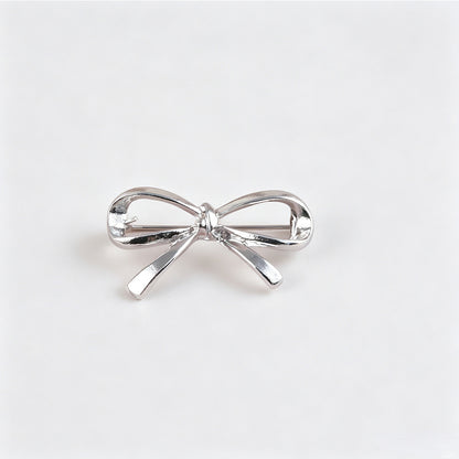 Gold Alloy Bow Tie Pin With Electroplated Finish