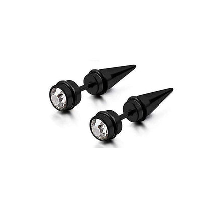 Cross Stud Earrings For Unisex Featuring Hip-Hop Style With 304 Stainless Steel In Steel Color