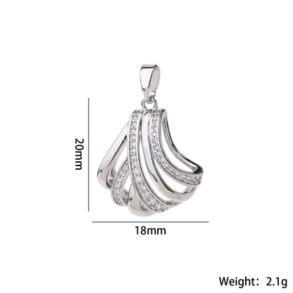 Letter Pendant In Brass With Real Gold Plated Electroplated Finish Featuring Zircon Inlay For Commute Jewelry Accessories