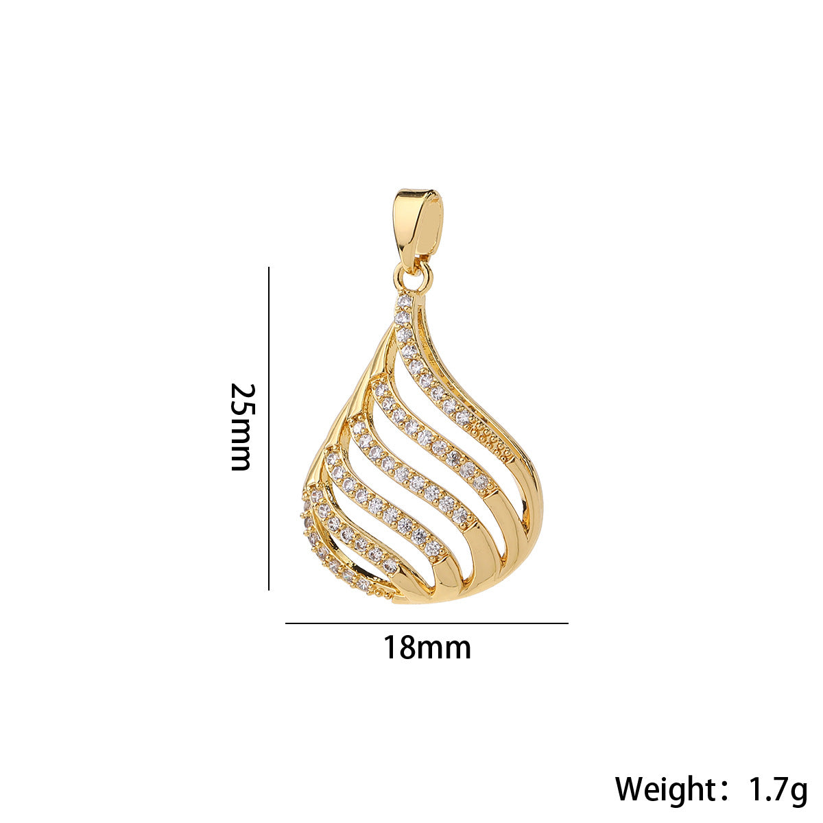 Letter Pendant In Brass With Real Gold Plated Electroplated Finish Featuring Zircon Inlay For Commute Jewelry Accessories