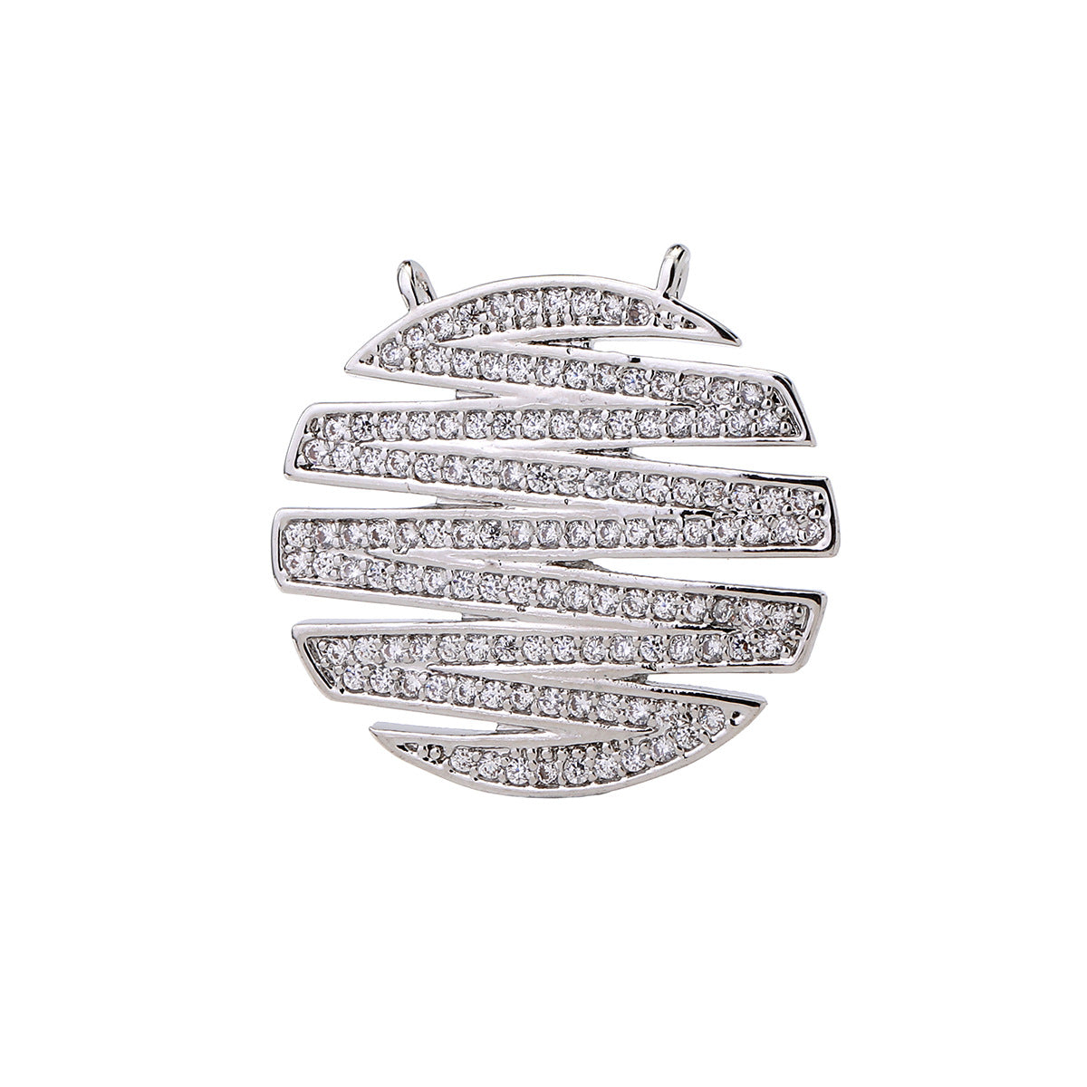 Letter Pendant In Brass With Real Gold Plated Electroplated Finish Featuring Zircon Inlay For Commute Jewelry Accessories
