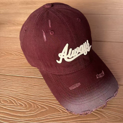 Vintage Style Unisex Baseball Cap With Curved Brim Featuring Embroidery And UV Protection In Cotton Material