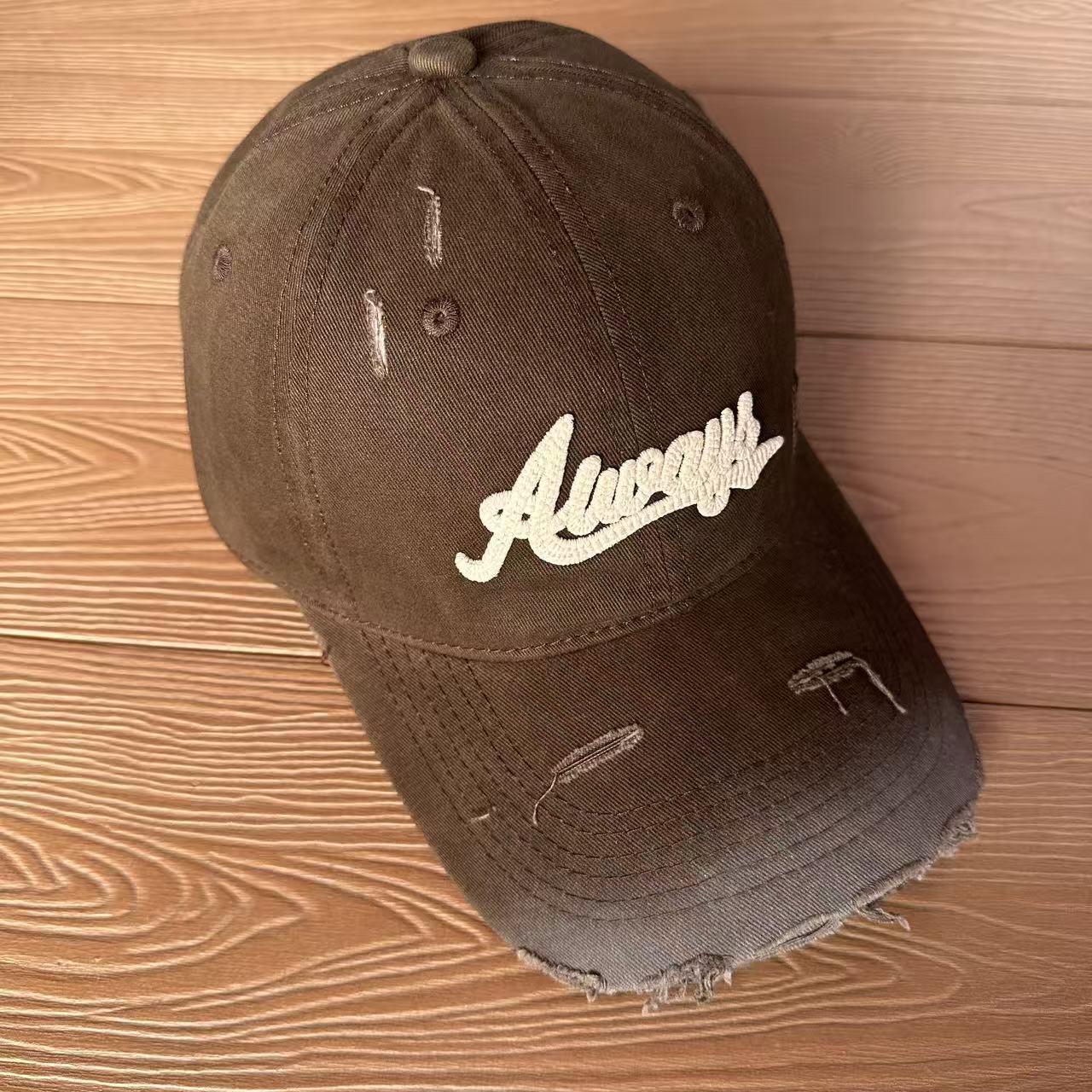 Vintage Style Unisex Baseball Cap With Curved Brim Featuring Embroidery And UV Protection In Cotton Material