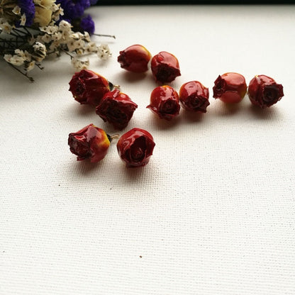 Rose Resin Earring Findings Featuring Epoxy Craftsmanship In Ombre Color With Original Design Jewelry Accessories