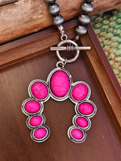 Electroplated Zinc Alloy Pendant With Turquoise Inlay, Featuring Zinc Alloy Chain In Bohemian Style For Women, Available In Cyan