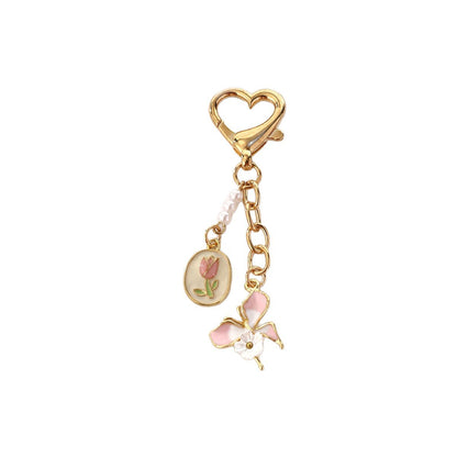 Heart Shape Key Chain Made Of Durable Alloy, Stylish And Perfect For Everyday Use
