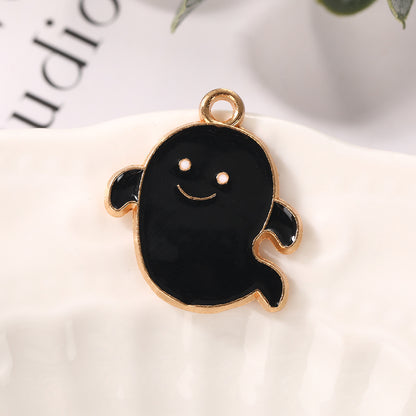 Pumpkin Alloy Pendant With Enamel Craft, Perfect Halloween Jewelry Accessory