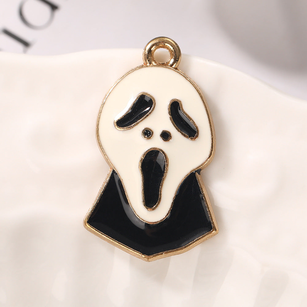 Pumpkin Alloy Pendant With Enamel Craft, Perfect Halloween Jewelry Accessory