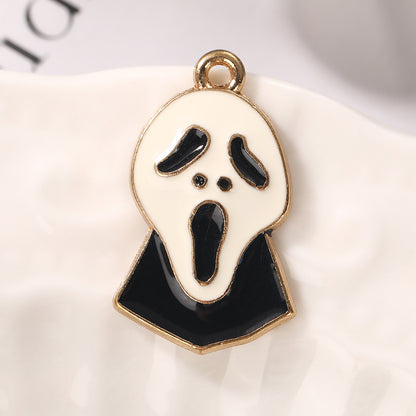 Pumpkin Alloy Pendant With Enamel Craft, Perfect Halloween Jewelry Accessory