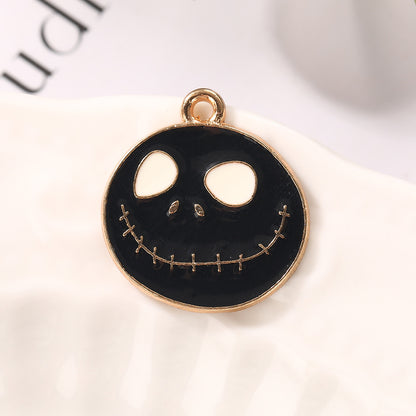Pumpkin Alloy Pendant With Enamel Craft, Perfect Halloween Jewelry Accessory