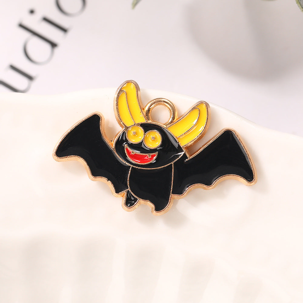 Pumpkin Alloy Pendant With Enamel Craft, Perfect Halloween Jewelry Accessory