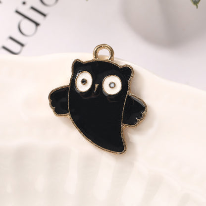 Pumpkin Alloy Pendant With Enamel Craft, Perfect Halloween Jewelry Accessory