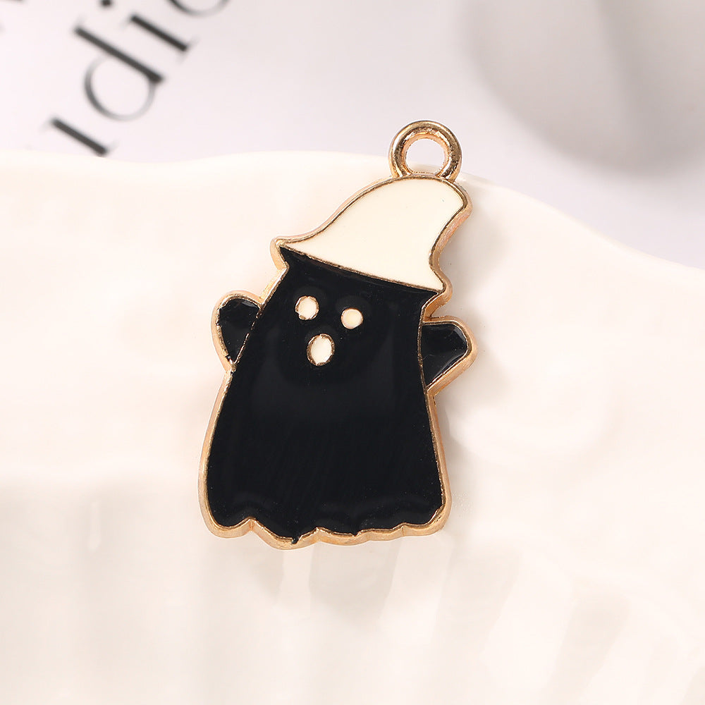 Pumpkin Alloy Pendant With Enamel Craft, Perfect Halloween Jewelry Accessory