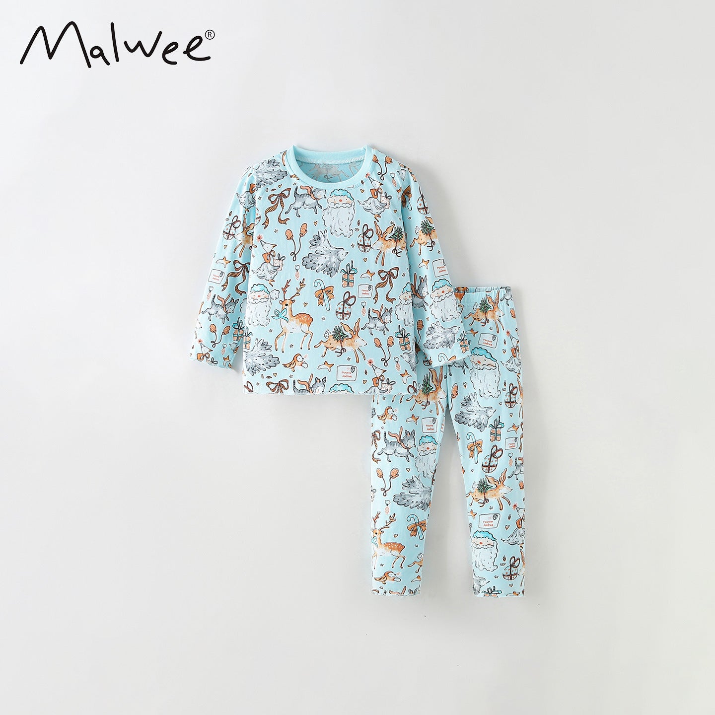 Cute Cartoon Cotton Girls' Pant Co-ord Set With Long Sleeve, 2 Pieces Kids Clothing Set