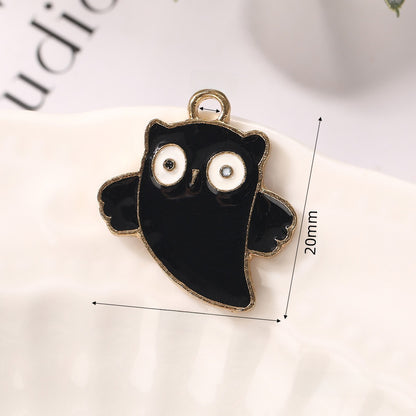 Pumpkin Alloy Pendant With Enamel Craft, Perfect Halloween Jewelry Accessory