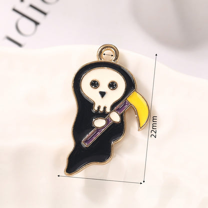 Pumpkin Alloy Pendant With Enamel Craft, Perfect Halloween Jewelry Accessory