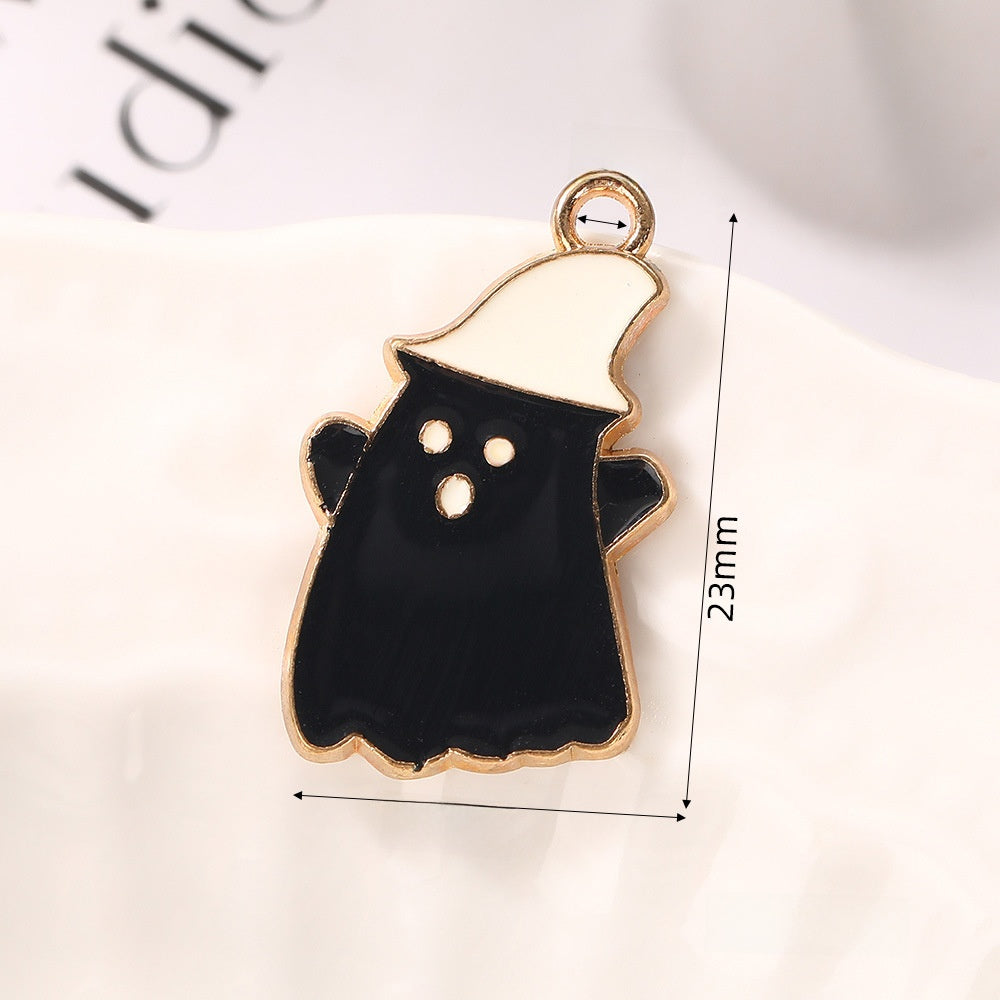 Pumpkin Alloy Pendant With Enamel Craft, Perfect Halloween Jewelry Accessory