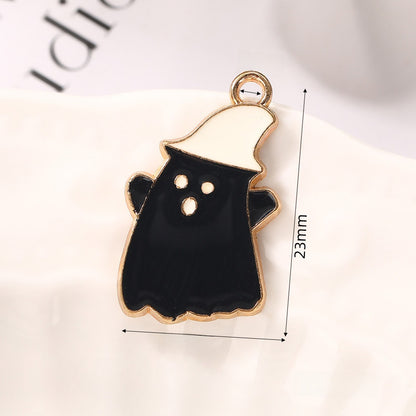 Pumpkin Alloy Pendant With Enamel Craft, Perfect Halloween Jewelry Accessory