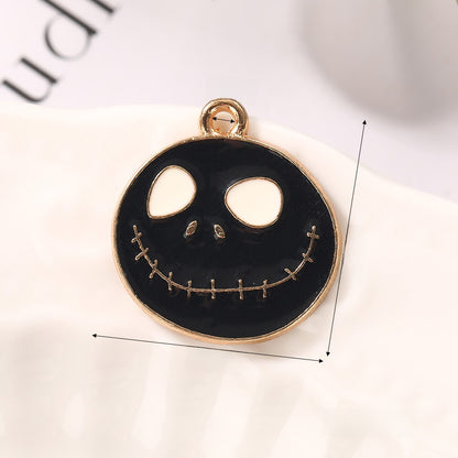 Pumpkin Alloy Pendant With Enamel Craft, Perfect Halloween Jewelry Accessory