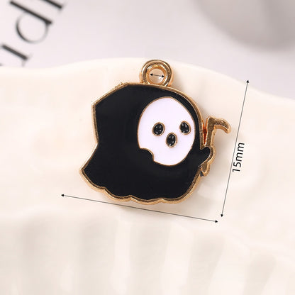 Pumpkin Alloy Pendant With Enamel Craft, Perfect Halloween Jewelry Accessory