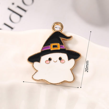 Pumpkin Alloy Pendant With Enamel Craft, Perfect Halloween Jewelry Accessory