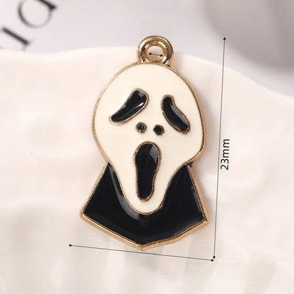Pumpkin Alloy Pendant With Enamel Craft, Perfect Halloween Jewelry Accessory