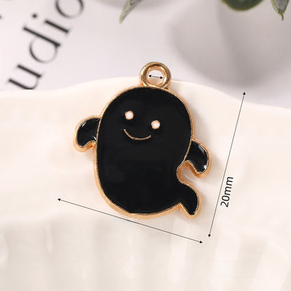 Pumpkin Alloy Pendant With Enamel Craft, Perfect Halloween Jewelry Accessory