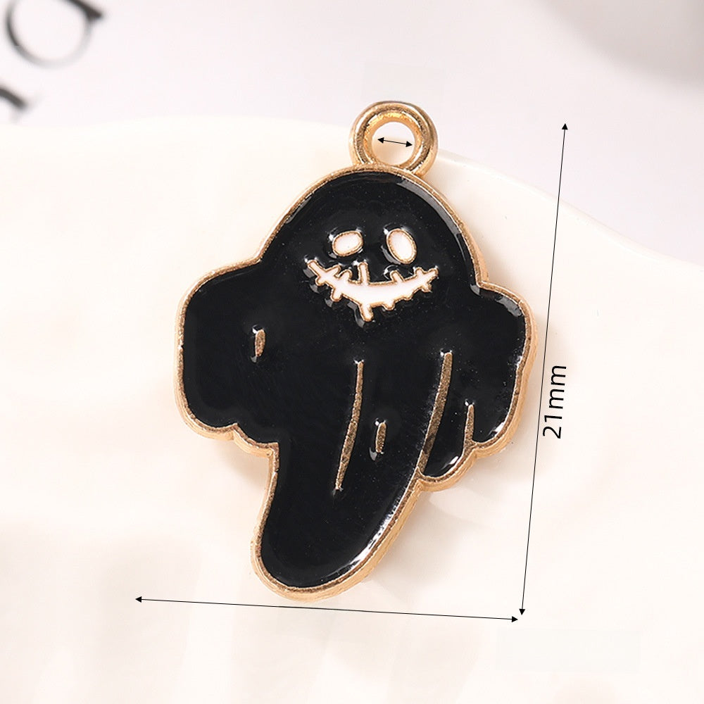 Pumpkin Alloy Pendant With Enamel Craft, Perfect Halloween Jewelry Accessory