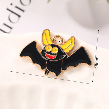 Pumpkin Alloy Pendant With Enamel Craft, Perfect Halloween Jewelry Accessory