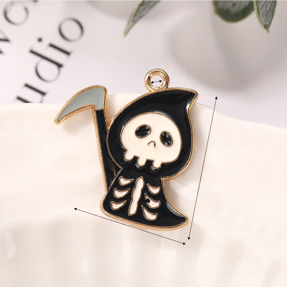 Pumpkin Alloy Pendant With Enamel Craft, Perfect Halloween Jewelry Accessory