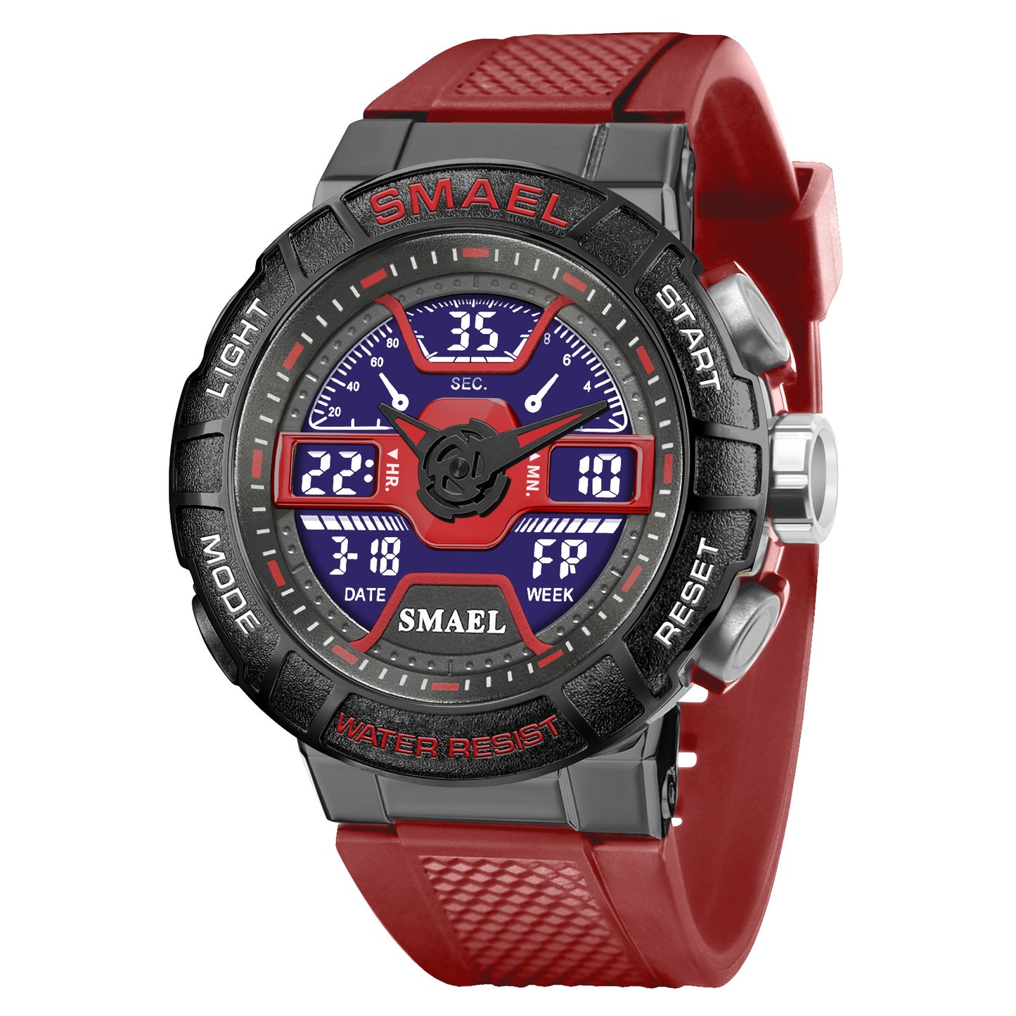 Men's Quartz Watch With Round Dial And Plexiglass Mirror Featuring TPU Strap And Pin Buckle