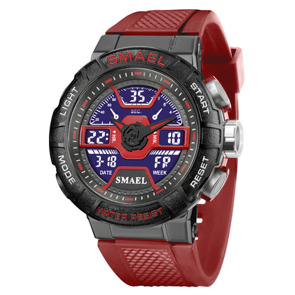 Men's Quartz Watch With Round Dial And Plexiglass Mirror Featuring TPU Strap And Pin Buckle
