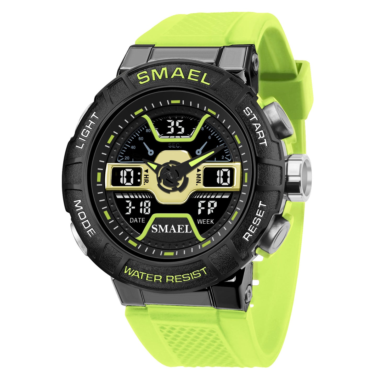 Men's Quartz Watch With Round Dial And Plexiglass Mirror Featuring TPU Strap And Pin Buckle
