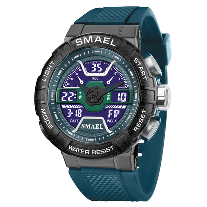 Men's Quartz Watch With Round Dial And Plexiglass Mirror Featuring TPU Strap And Pin Buckle