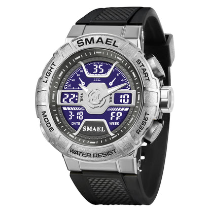Men's Quartz Watch With Round Dial And Plexiglass Mirror Featuring TPU Strap And Pin Buckle