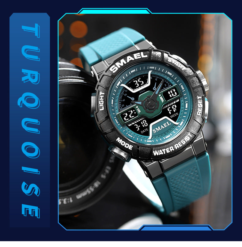 Men's Quartz Watch With Round Dial And Plexiglass Mirror Featuring TPU Strap And Pin Buckle
