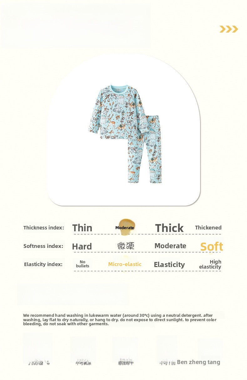 Cute Cartoon Cotton Girls' Pant Co-ord Set With Long Sleeve, 2 Pieces Kids Clothing Set