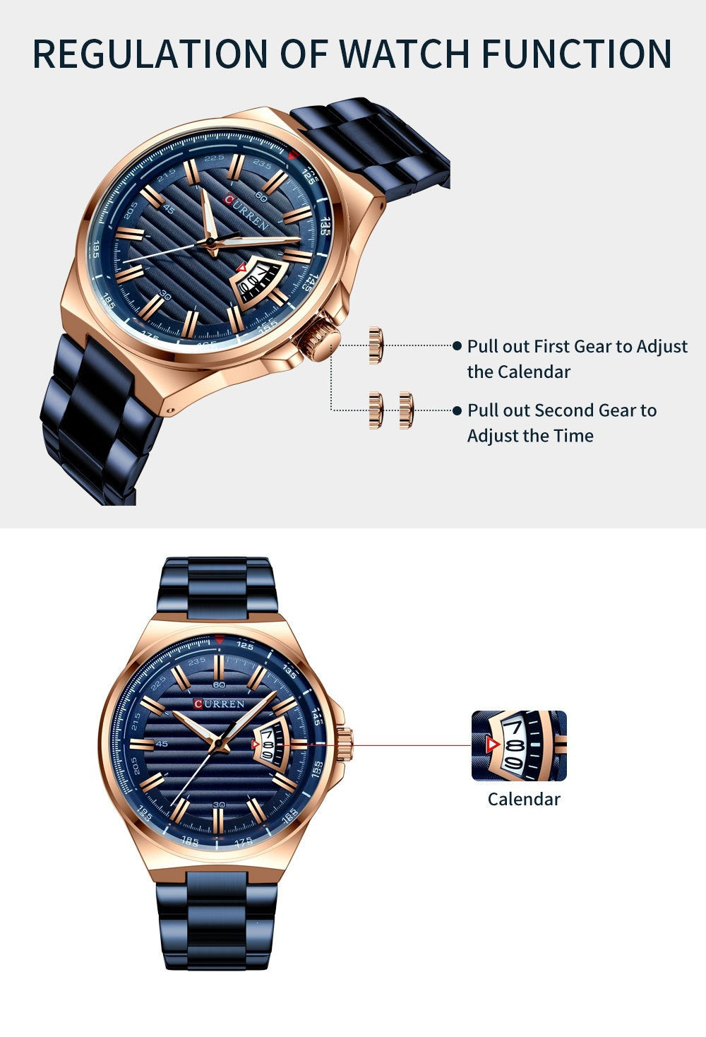 Men's Quartz Watch With Stainless Steel Strap And Single Folding Buckle Featuring Round Dial And Tempered Glass Mirror