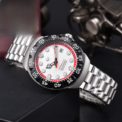 Men's Quartz Watch With Round Dial, Tempered Glass Mirror, Silica Gel Strap, And Pin Buckle
