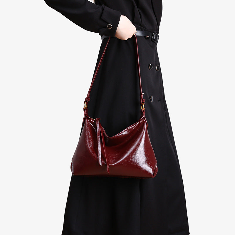 Women’s Square PU Leather Tote Bag With Sewing Thread Detail, Large Capacity, Single Shoulder Strap