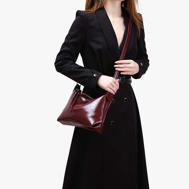 Women’s Square PU Leather Tote Bag With Sewing Thread Detail, Large Capacity, Single Shoulder Strap