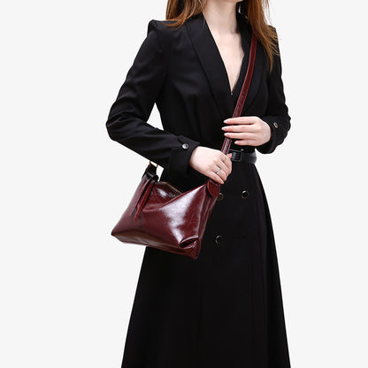 Women’s Square PU Leather Tote Bag With Sewing Thread Detail, Large Capacity, Single Shoulder Strap
