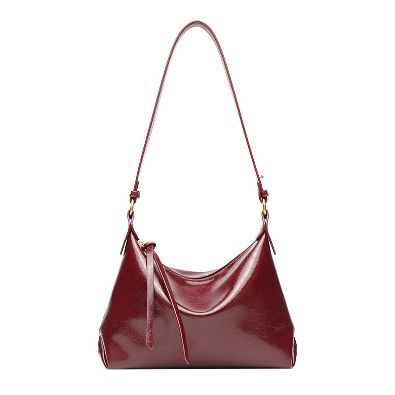 Women’s Square PU Leather Tote Bag With Sewing Thread Detail, Large Capacity, Single Shoulder Strap