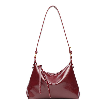 Women’s Square PU Leather Tote Bag With Sewing Thread Detail, Large Capacity, Single Shoulder Strap